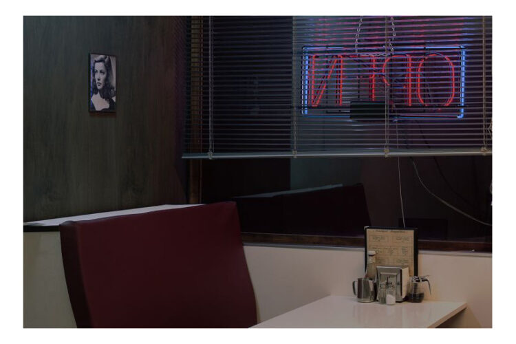 Gene Tierney, Diner, 2021 Hollywood actor actrice Open sign opensign neon neonsign Condiment set salt pepper gumball gumballmachine stilllife jukebox typewriter pastime paradise all american favorites usa america amerika uncommon places common places art kunst photography fotografie photographie fineart photography fineart newtopographics beyond places vanishing places contemporary art americanprospects american views picturing america urban stills approaching nowhere cityscape roadside america american surfaces places münster muenster christian gieraths thomas ruff düsseldorf Fotoschule interieur downtown artwork Galerie gallery