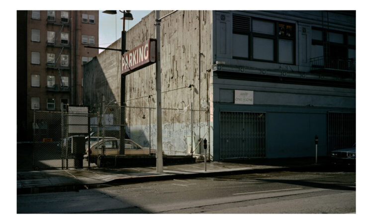 Parking lot Eddy Street, San Francisco, CA, 2006 California Kalifornien pastime paradise all american favorites usa america amerika uncommon places common places art kunst photography fotografie photographie fineart photography fineart newtopographics beyond places vanishing places contemporary art americanprospects american views picturing america urban stills approaching nowhere cityscape roadside america american surfaces places münster muenster christian gieraths thomas ruff düsseldorf Fotoschule interieur downtown artwork Galerie gallery