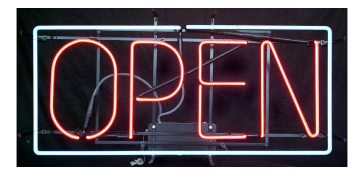 Open, Neon Sign / Front, 2020 Open sign opensign neon neonsign Condiment set salt pepper gumball gumballmachine stilllife jukebox pastime paradise all american favorites usa america amerika uncommon places common places art kunst photography fotografie photographie fineart photography fineart newtopographics beyond places vanishing places contemporary art americanprospects american views picturing america urban stills approaching nowhere cityscape roadside america american surfaces places münster muenster christian gieraths thomas ruff düsseldorf Fotoschule interieur downtown artwork Galerie gallery