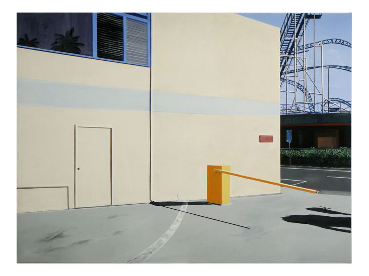 Parkin Lot, Öl auf Leinwand/ Oil on linen, 150 cm x 200 cmx 2012 uncommon places common places art kunst photography fotografie photographie fineart photography fineart newtopographics beyond places vanishing places contemporary art americanprospects american views picturing america urban stills approaching nowhere cityscape roadside america american surfaces places münster muenster christian gieraths thomas ruff düsseldorf Fotoschule interieur downtown artwork Galerie gallery motel diner contemporary realism realism photorealism fotorealism fotorealismus photorealismus realismus realism interieur painting oilpainting malerei Öl Leinwand Oil linen